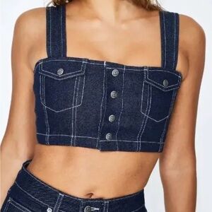 Ksubi NWT Denim crop top